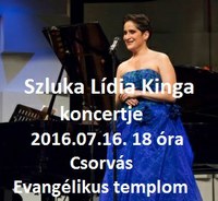 Szluka Lídia Kinga koncertje Csorváson